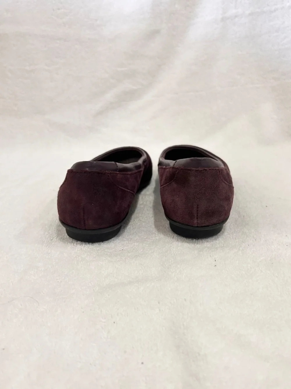 Clarks ballet flats burgundy maroon shiny sz 7.5